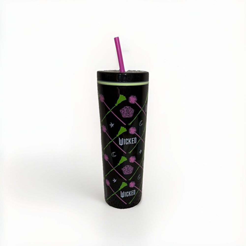 Wicked Tumbler 23 oz Target Bullseye, Black, BPA-Free, Straw Lid